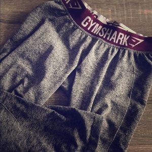 Gymshark Flex Cropped Leggings -Charcoal/Deep Plum